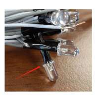 5v 12v 5mm prewired led in parallel connection with lens in Red/White/Yellow for traffic light