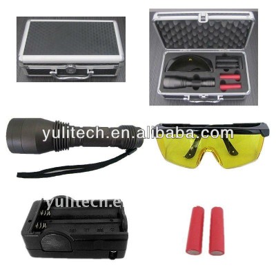 High power 365nm rechargeable waterproof uv flashlight for professional uv flaw / uv leak detection/ uv ink curing